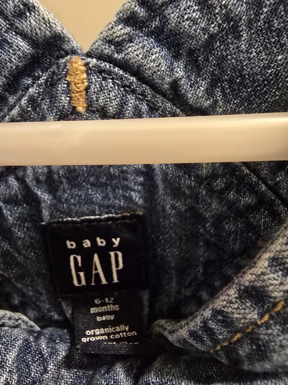Baby GAP Blue Denim Shortalls with Front Pocket 6/9 Months - Picture 2 of 3